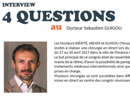 Interview 4 Questions au Docteur GUIGOU